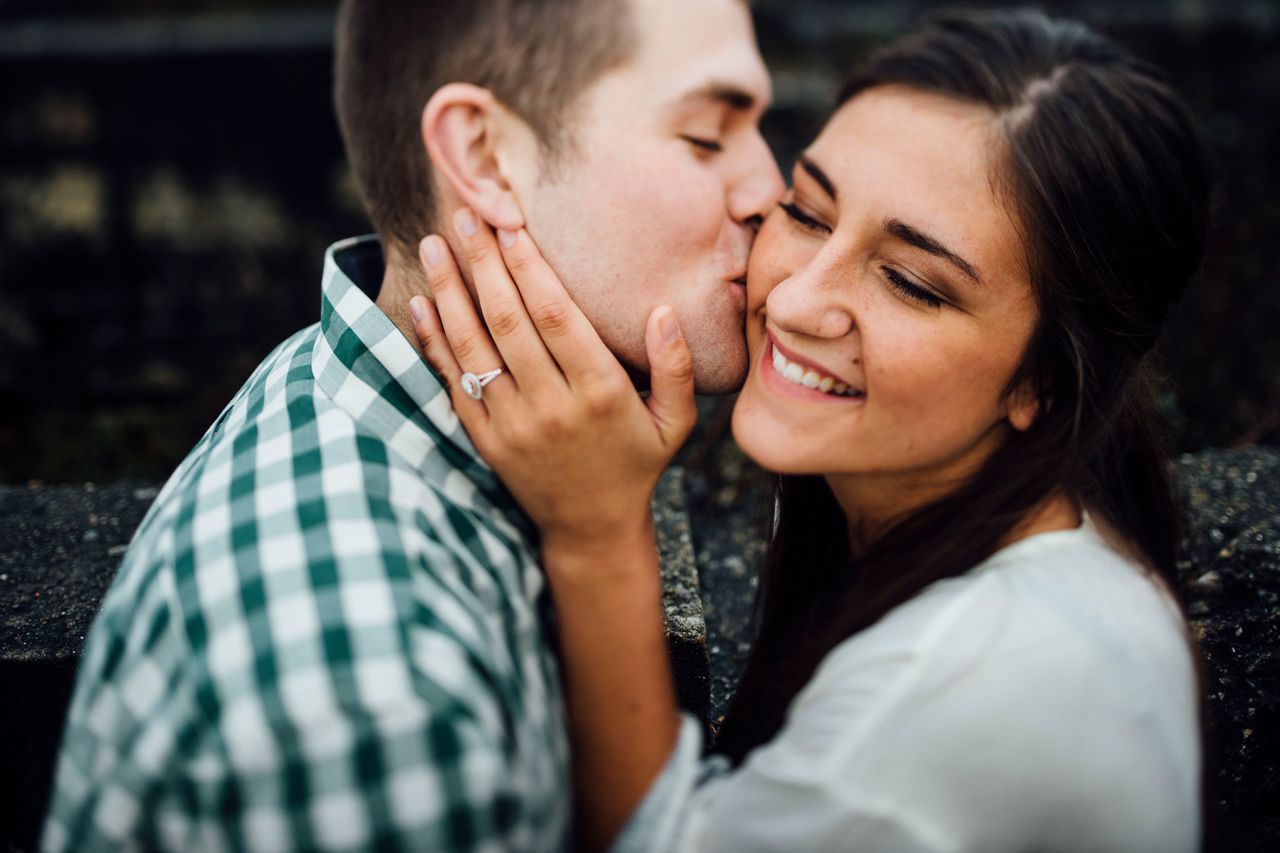 kiss on the cheek ring shot